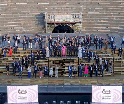 Presentati gli sponsor e le 67 Colonne per L’Arena di Verona 2022